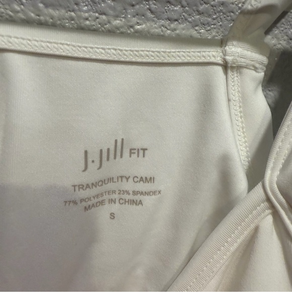 J.Jill Fit Tranquility Cami White Built-In Bra Tank Top Size Small | Athleisure - Picture 3 of 8